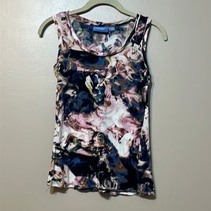 Simply Vera Blue & Pink Swirl Tank, XS